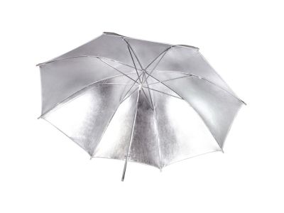 Flitsparaplu Silver/White 101cm
