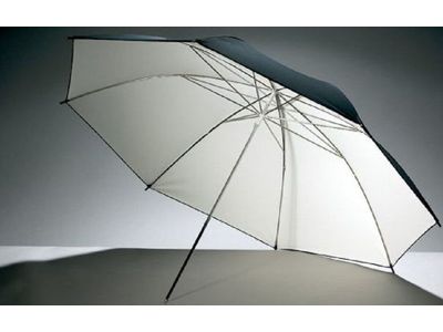 Flitsparaplu Doorschijnend White/Black 101cm