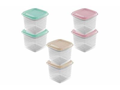 Palermo Voorraaddoos 0,7l Set2 3 Ass 3 Ass 11,5x11,5xh12cm