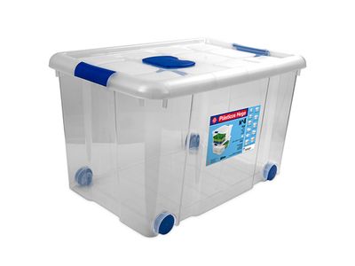 Opbergbox Op Wielen 55l Transparant Nr4 59x40.5x35.7cm