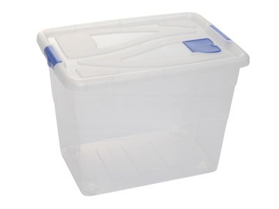 Textielbox Box Op Wielen Transparant 80l 62x44,5x46cm