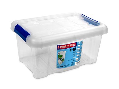 Opbergbox 5l Transparant - Nr10 Met Sluitingen - 29.4x20x14.5cm