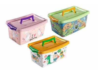Sapporo Fantasy Animals Opbergbox 19,3x29xh13cm - 3ass