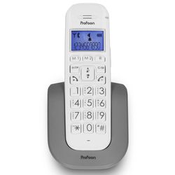 Profoon DECT telefoon met grote toetsen en 1 handset, wit 