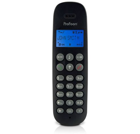 DECT telefoon met 3 handsets, zwart  Profoon