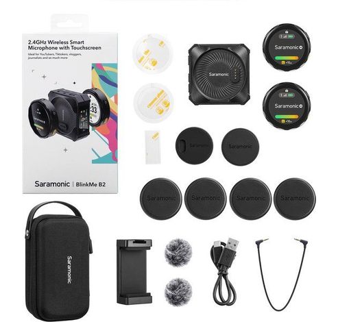 BlinkMe B2, ensemble sans fil avec 2 émetteurs et 1 récepteur, écran tactile TFT pour appareil photo, smartphones ou enregistreurs  Saramonic