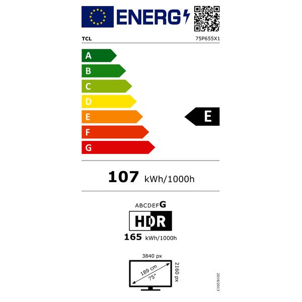 TCL 4K HDR P6 75inch