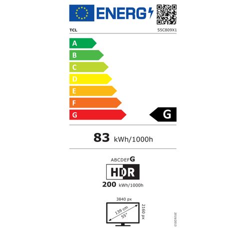 C809 QD-Mini LED 4K TV 55inch  TCL