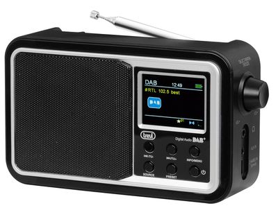 DAB-7F96-R draagbare DAB-radio zwart