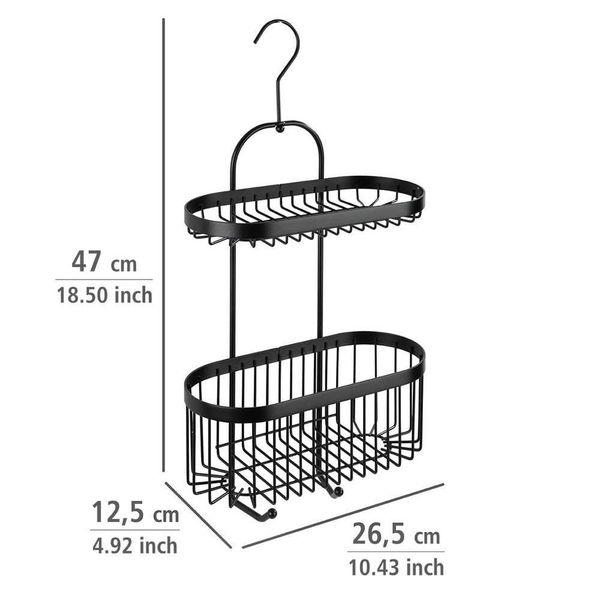 Wenko Douche caddy 2-laags Classic Plus zwart