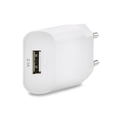 Travel charger single usb 2.1a white 