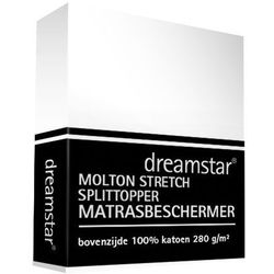 Dreamstar Hoeslaken Splittopper Molton Stretch de Luxe 120x200 - 140x220 