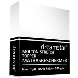 Dreamstar Hoeslaken Topper Molton Stretch de Luxe 180x210 - 200x220 