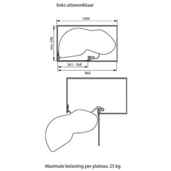 Kesseböhmer D-87925 ½ DRAAIPLATEAUSET LE MANS-2 