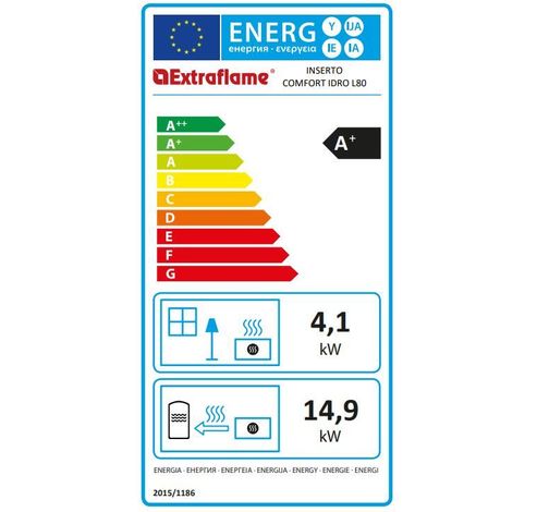 Comfort Idro L80 Zwart  La Nordica - Extraflame