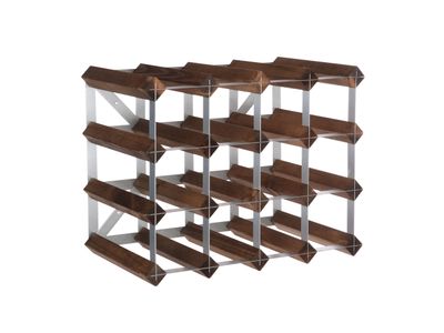 casier à vin pour 16 bouteilles chêne foncé 42x22.8x32.4cm