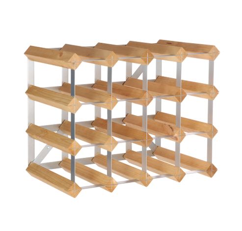 porte-bouteilles pour 16 bouteilles chêne clair 42x22.8x32.4cm  Traditional Wine Rack