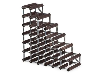 Stairs wijnrek onder trap verbrande eik 61.2x22.8x61.2cm
