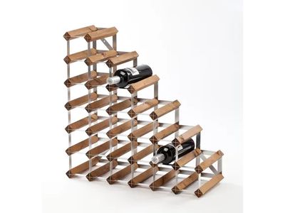 Stairs wijnrek onder de trap donkere eik 61.2x22.8x61.2cm