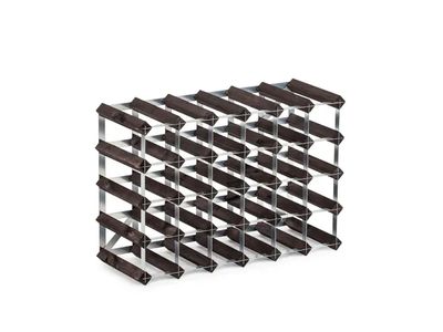 wijnrek voor 30 flessen verbrande eik 61.2x22.8x42cm
