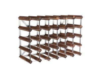 wijnrek voor 30 flessen donkere eik 61.2x22.8x42cm