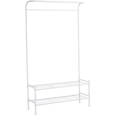 Kledingrek - 89 x 32 x 159cm - Wit 