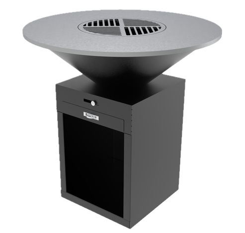 VP-BG1-A Houtgestookte Barbecue Gegalvaniseerd 100x100 Zwart  Virto Puro