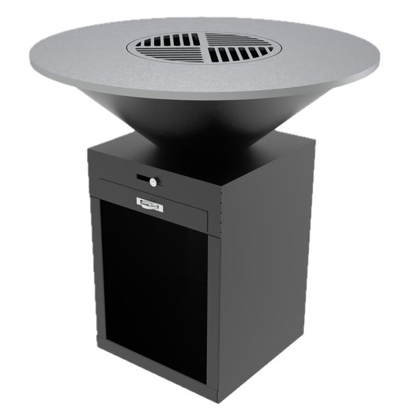 Virto Puro VP-BG1-A Houtgestookte Barbecue Gegalvaniseerd 100x100 Zwart