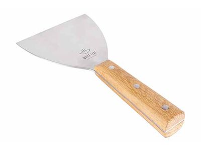 White Fire Spatel Met Eiken Handvat 