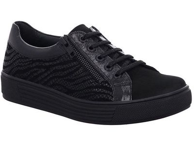 Kaja Nubuk Perllack Shape zwart