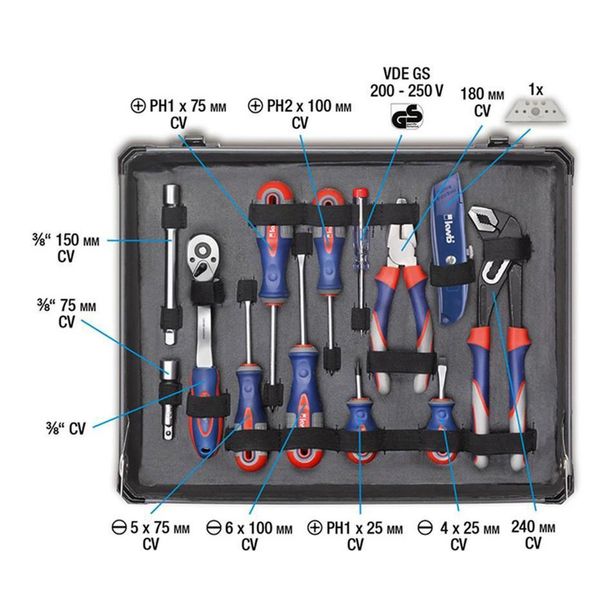 KWB Gereedschapskoffer, 51-delig - 370740
