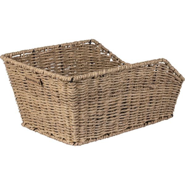 Basil Cento Rattan Look - fietsmand - achterop - lichtbruin