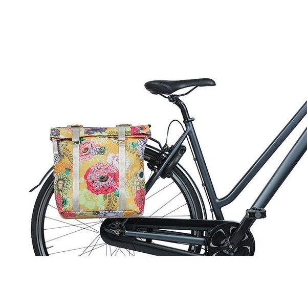 Basil Bloom Field - dubbele fietstas - 28-35 liter - geel