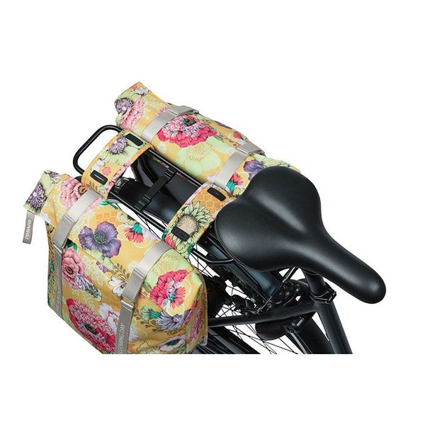 Basil Bloom Field - dubbele fietstas - 28-35 liter - geel