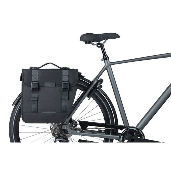 Basil Tour - dubbele fietstas MIK - 28 liter - zwart