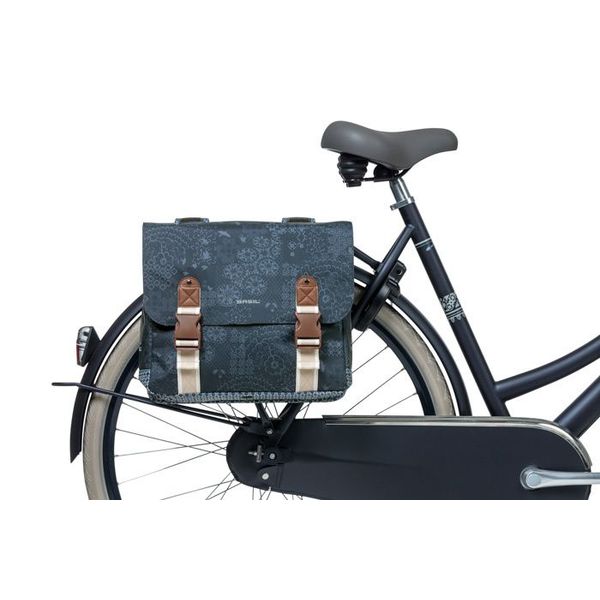 Basil Bohème - dubbele fietstas - 35 liter - blauw