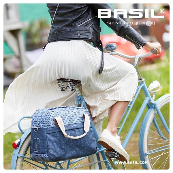 Basil Boheme fietsschoudertas- enkele fietstas - 18 liter - indigo blauw