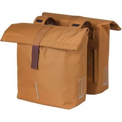 Basil City - dubbele fietstas - 28-32 liter - camel bruin