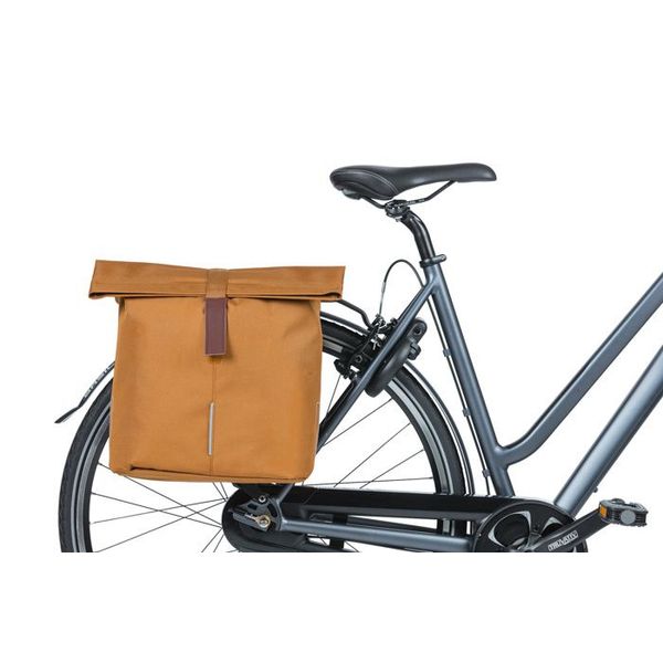 Basil City - dubbele fietstas - 28-32 liter - camel bruin