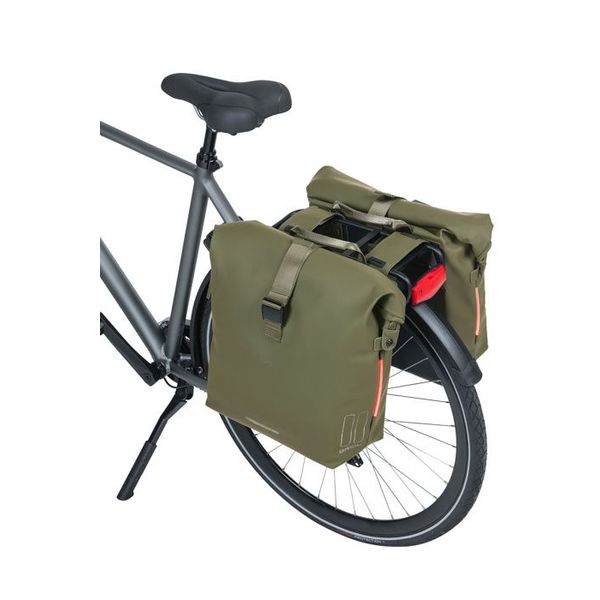 Basil SoHo - dubbele fietstas Nordlicht - 41 liter - mosgroen