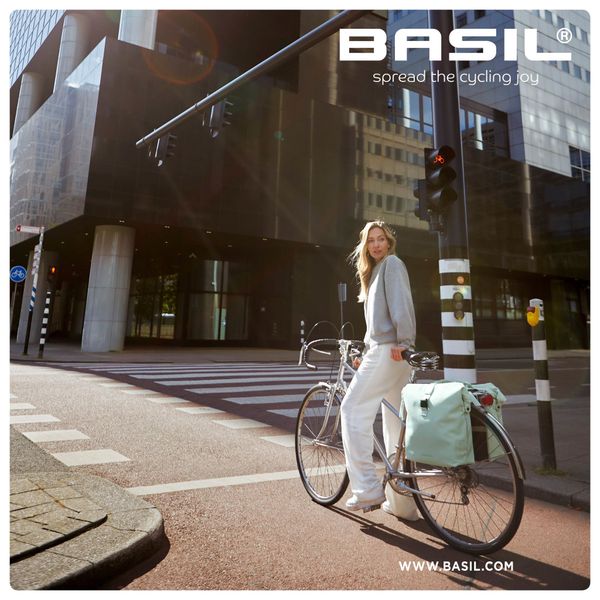 Basil SoHo - dubbele fietstas Nordlicht - 41 liter - pastel groen