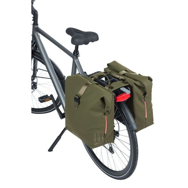 Basil SoHo Nordlicht MIK - dubbele fietstas - 41 liter - moss groen