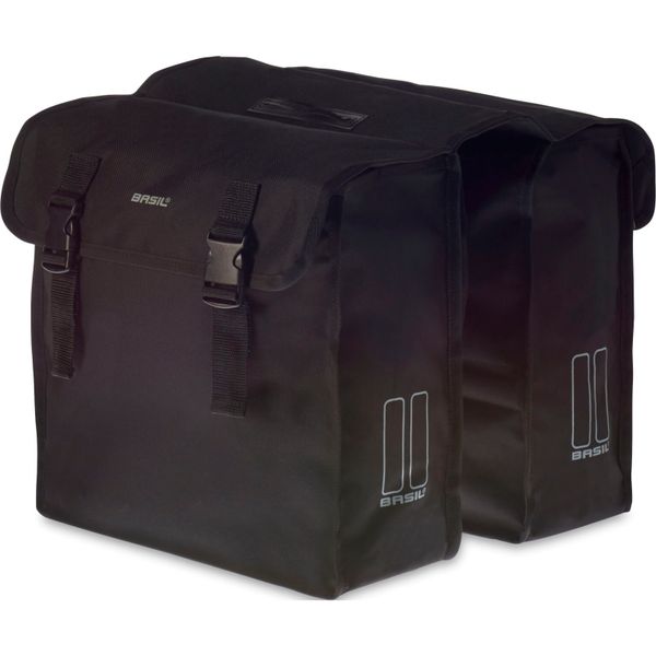 Basil Mara XL - dubbele fietstas - 35 liter - zwart