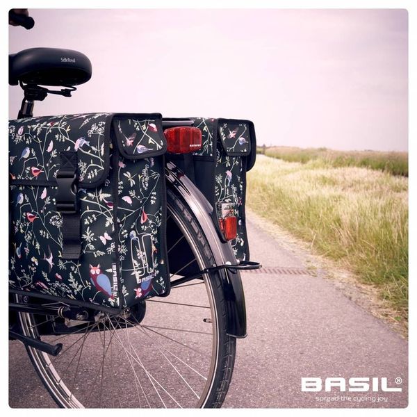 Basil Wanderlust - dubbele fietstas - 35 liter - charcoal