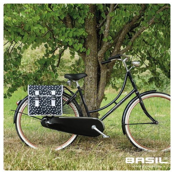 Basil Mara XL - dubbele fietstas - 35 liter - heart dots