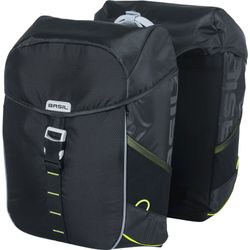 Basil Fietstas dubbel Miles black lime 32L 