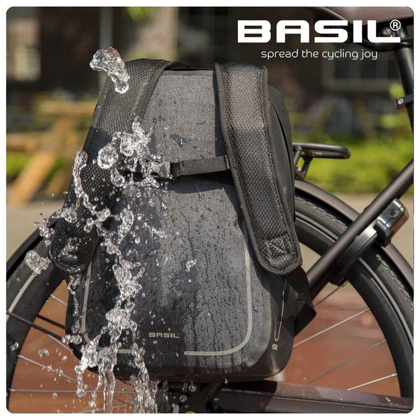 Basil Urban Dry - fietsrugzak - 18 liter - grijs