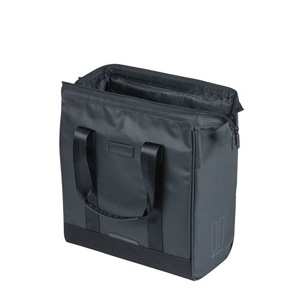 Basil Grand Tarpaulin - fietsshopper - 23 liter - zwart