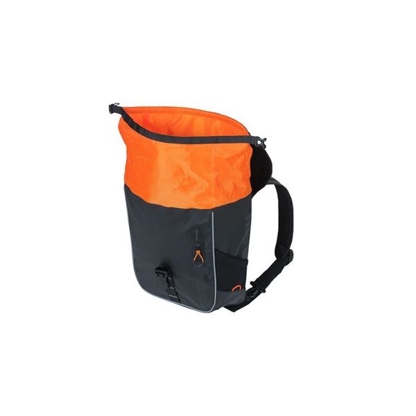 Basil Miles Tarpaulin - fietsrugzak - 17 liter - zwart/oranje