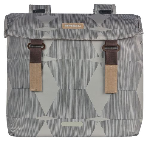 Fietstas dubbel Elegance chateau taupe 40-49L  Basil